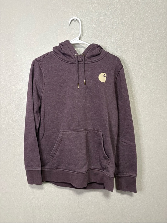 Carhartt Clarksburg Logo Hoodie Blackberry Heather Relaxed Fit Medium
